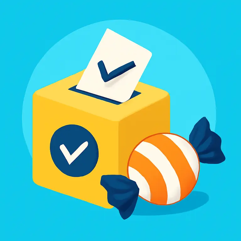 Dulces y elecciones - portada del puzzle