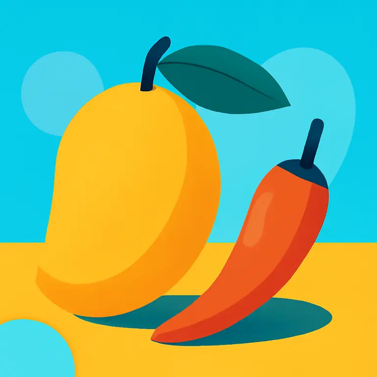 Frutas y sabores picantes - portada del puzzle