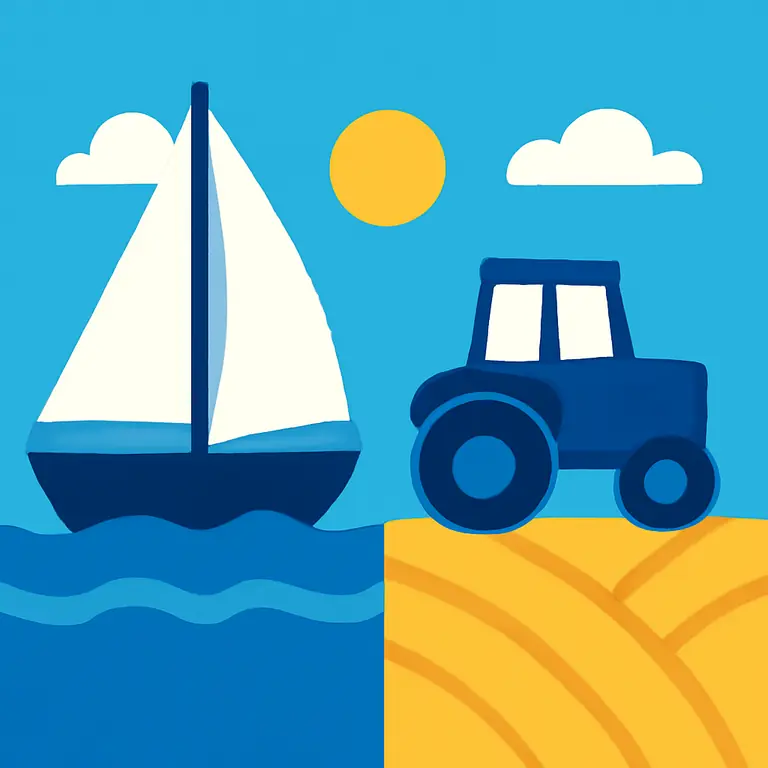 Navegación y Campo - portada del puzzle