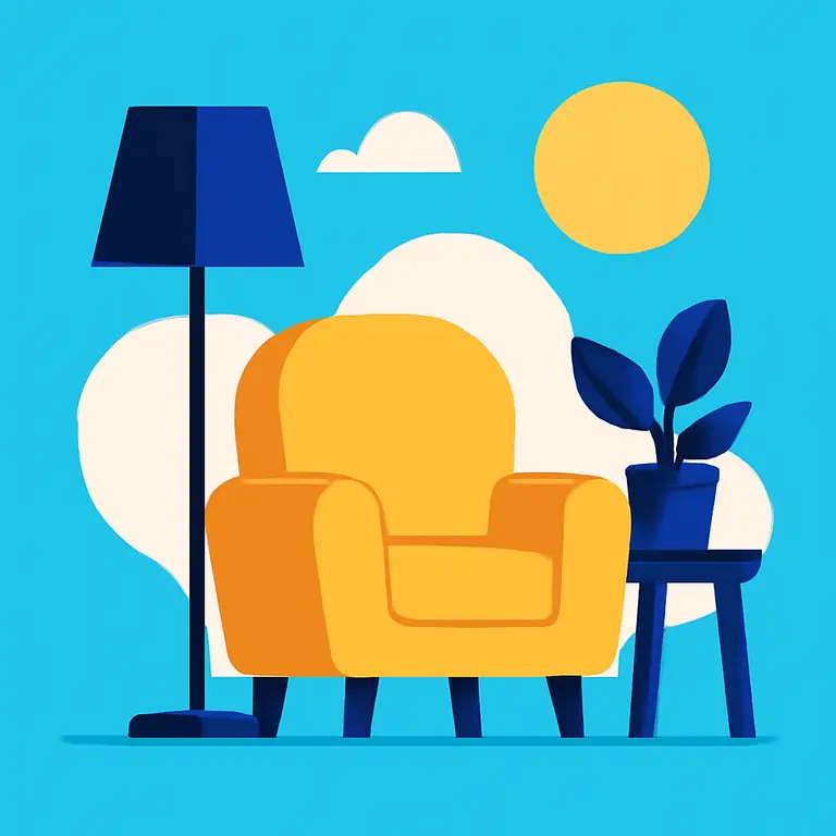 Muebles y espacios - portada del puzzle