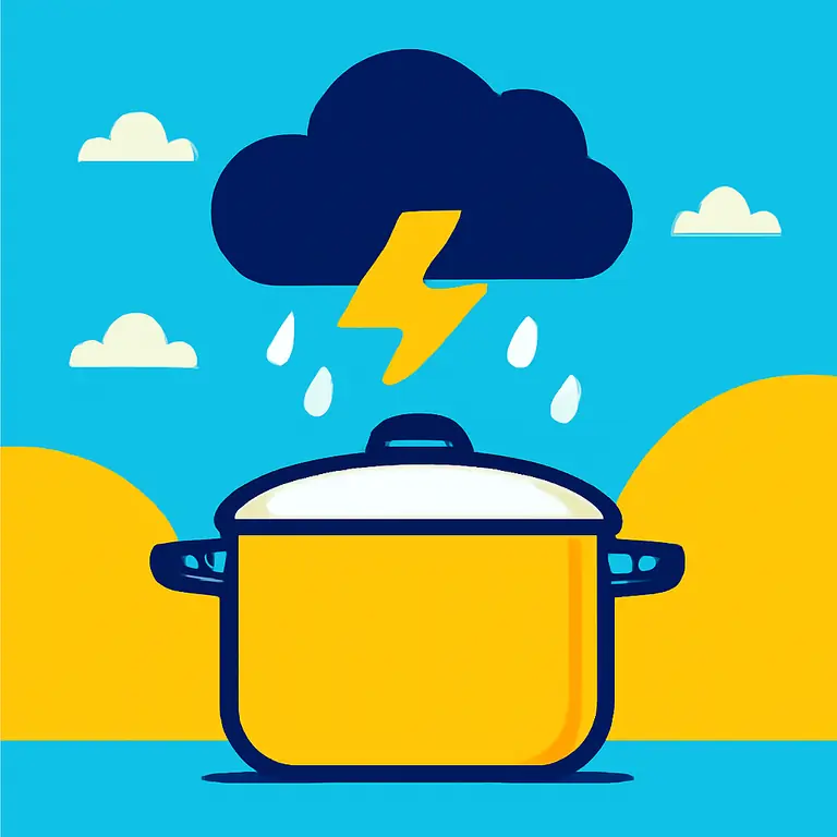 Cocina y tormentas - portada del puzzle