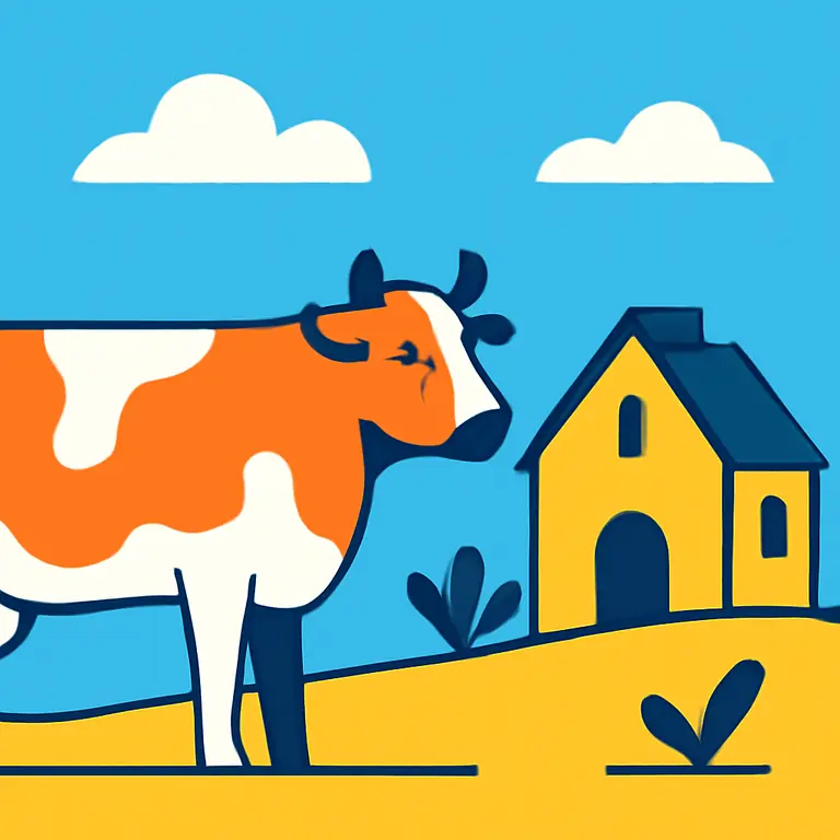 Animales y lugares rurales - portada del puzzle