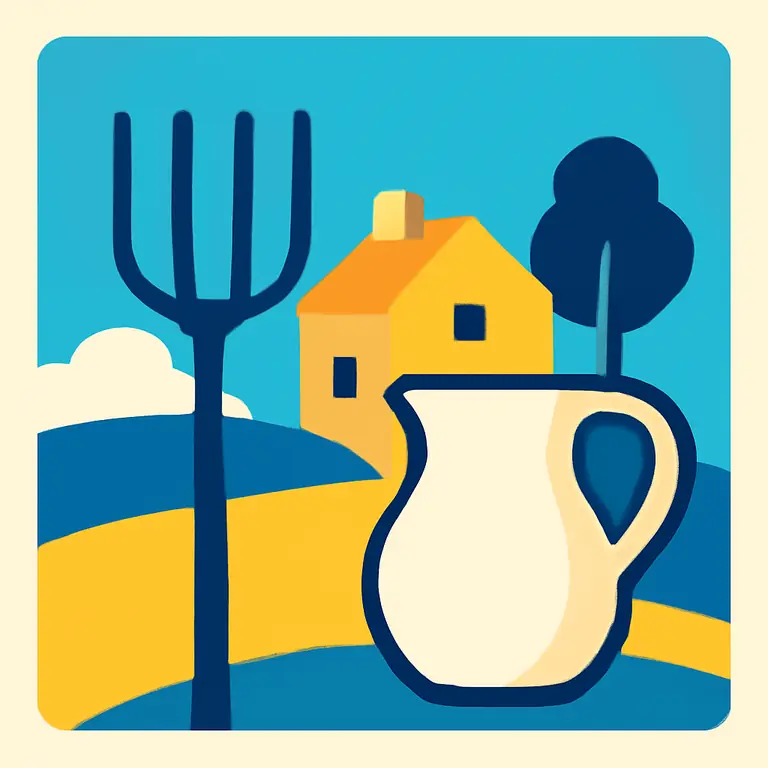 Utensilios y espacios rurales - portada del puzzle