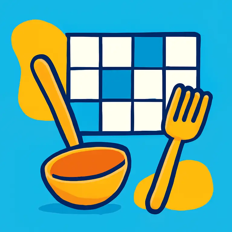 Utensilios y palabras - portada del puzzle