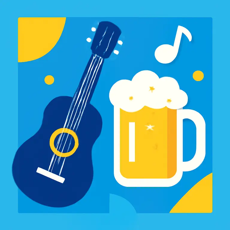 Música y bebidas festivas - portada del puzzle