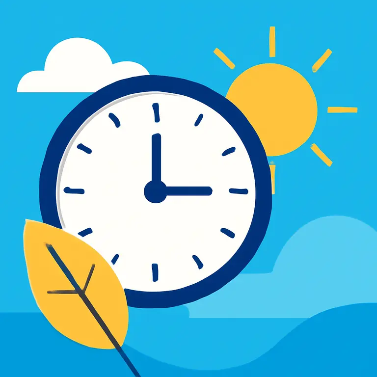 Летние месяцы и время - обложка пазла