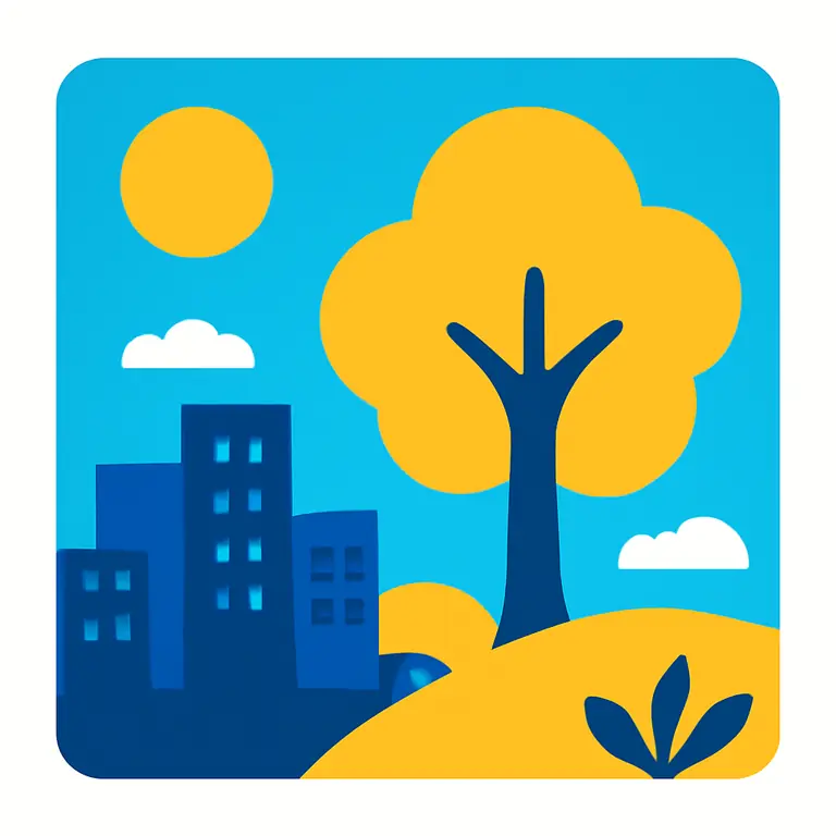 Город и природа - обложка пазла