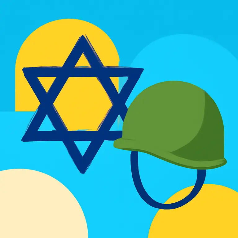 Еврейские и военные символы - обложка пазла