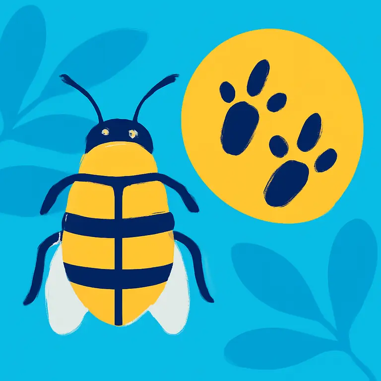 Насекомые и следы - обложка пазла