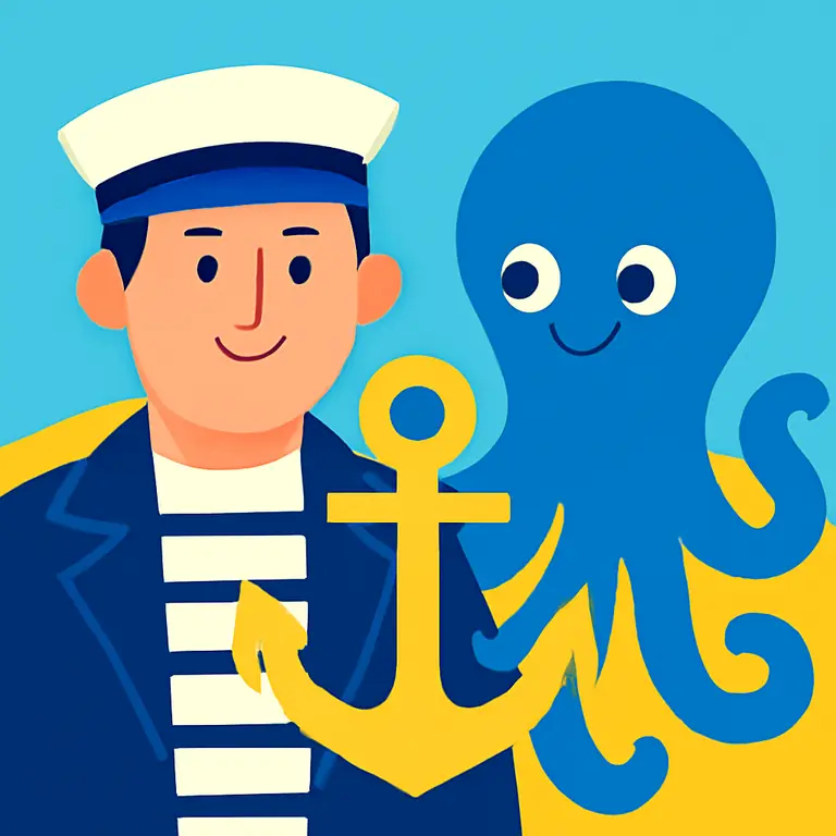 Морские жители и профессии - обложка пазла