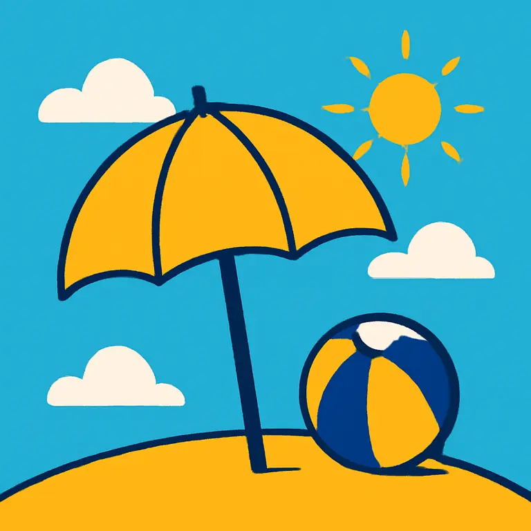 Летние обитатели и развлечения - обложка пазла