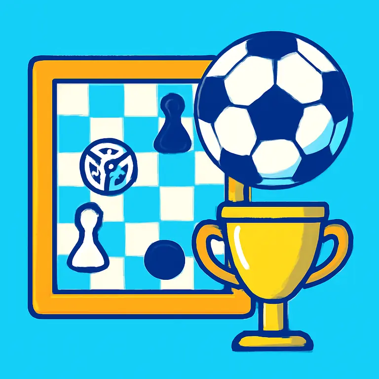 Настольные игры и спорт - обложка пазла