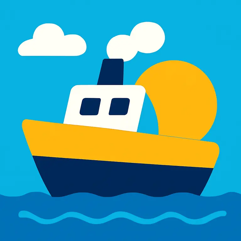 Виды транспорта на воде - обложка пазла