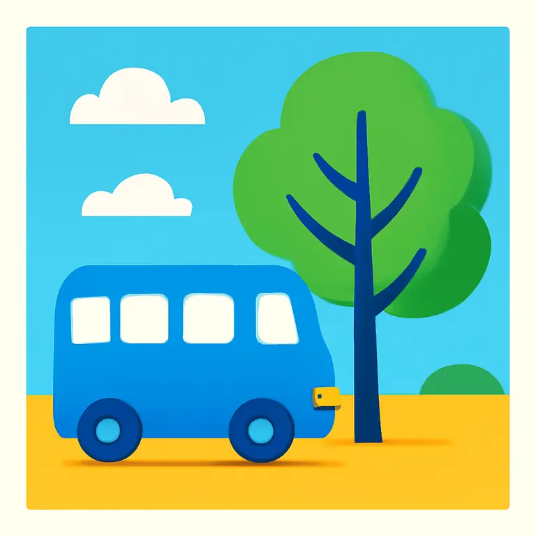 Транспорт и природа - обложка пазла