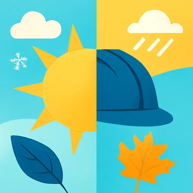 Времена года и профессии - обложка пазла