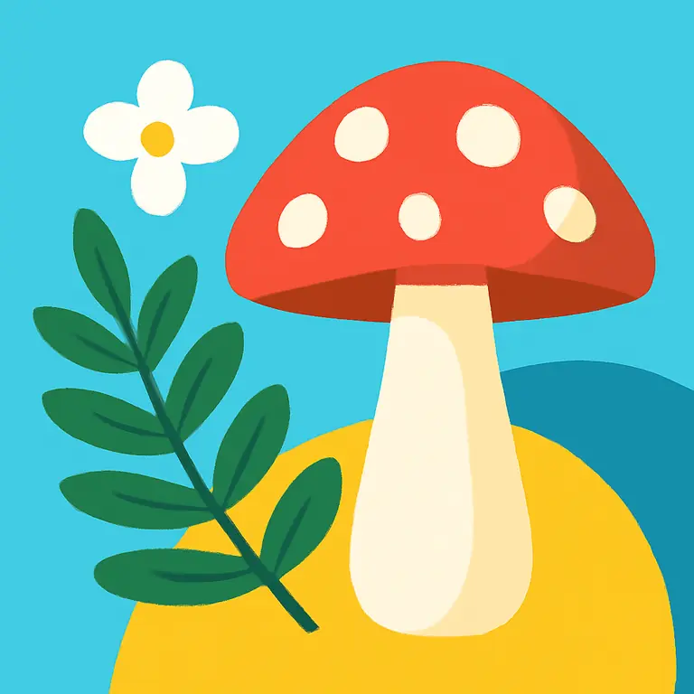 Лесные растения и грибы - обложка пазла