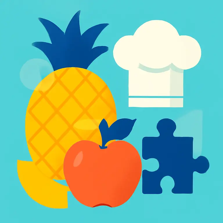 Вкусные загадки еды - обложка пазла