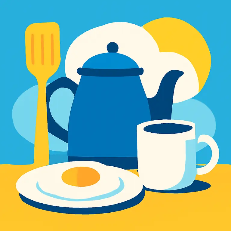 Кухонные принадлежности и утра - обложка пазла