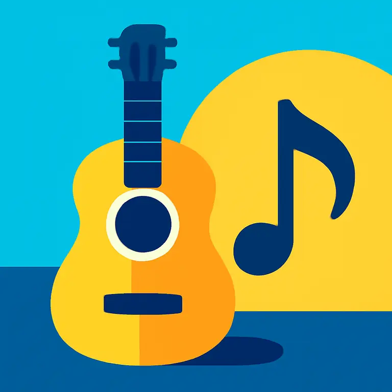 Музыкальные инструменты и жанры - обложка пазла