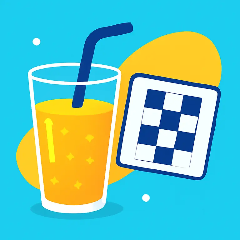 Напитки и слова - обложка пазла