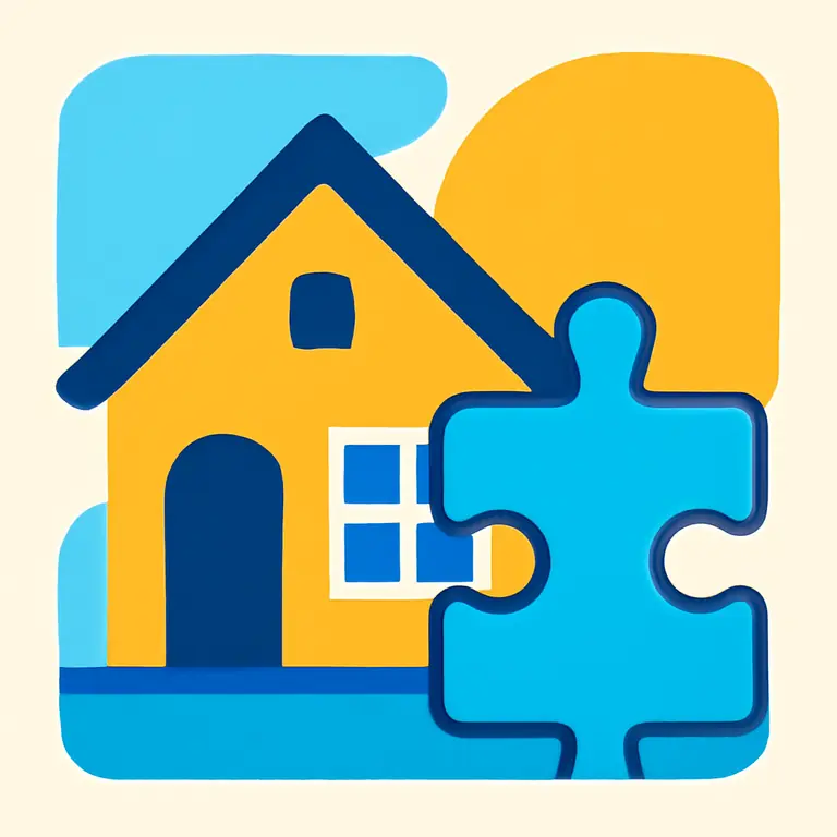 Дом и загадки - обложка пазла