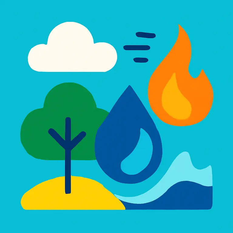 Природные элементы и явления - обложка пазла