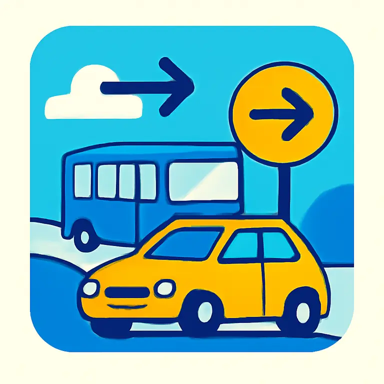 Виды транспорта и движение - обложка пазла