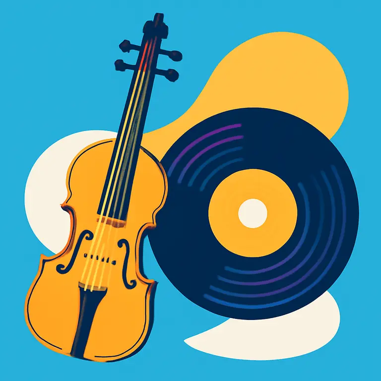 Музыкальные инструменты и жанры - обложка пазла