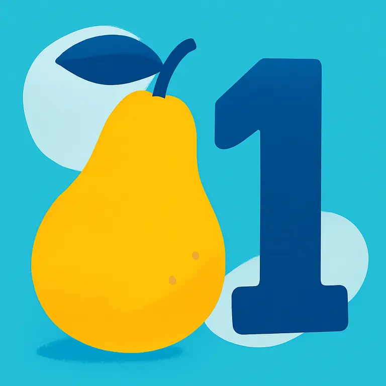 Фрукты и числа - обложка пазла