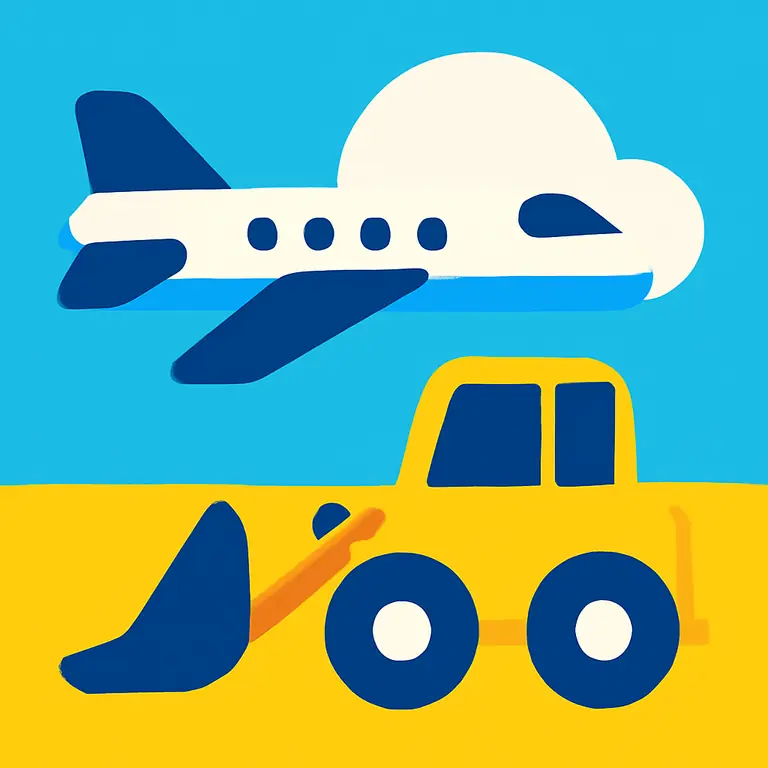 Транспорт и техника - обложка пазла