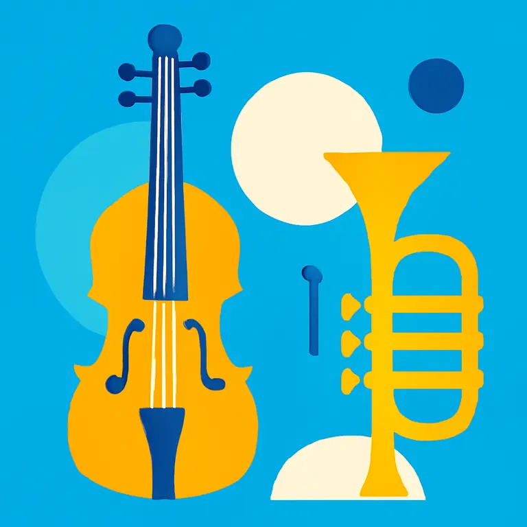 Мир музыкальных инструментов - обложка пазла