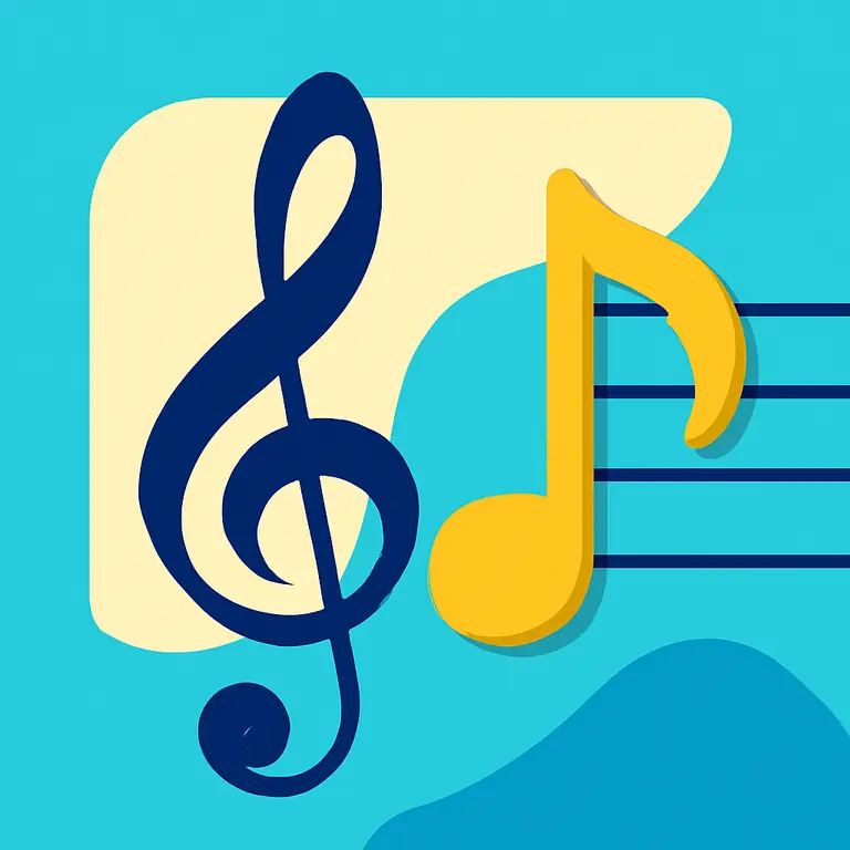 Музыкальные термины и ноты - обложка пазла