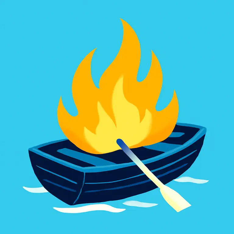 Rowboat Flame - puzzle cover