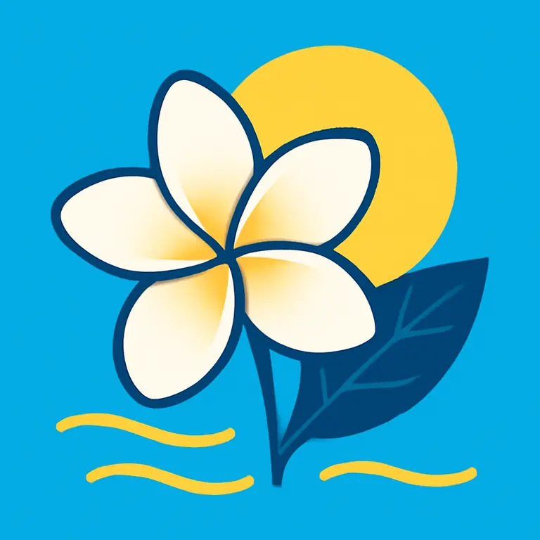 Frangipani Glow - puzzle cover