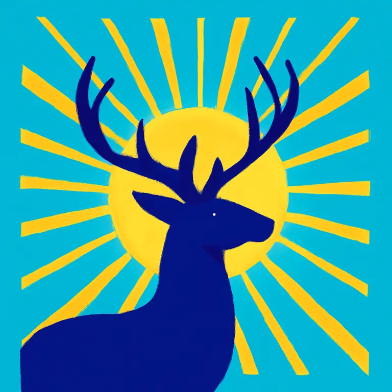 Sunburst Stags - puzzle cover