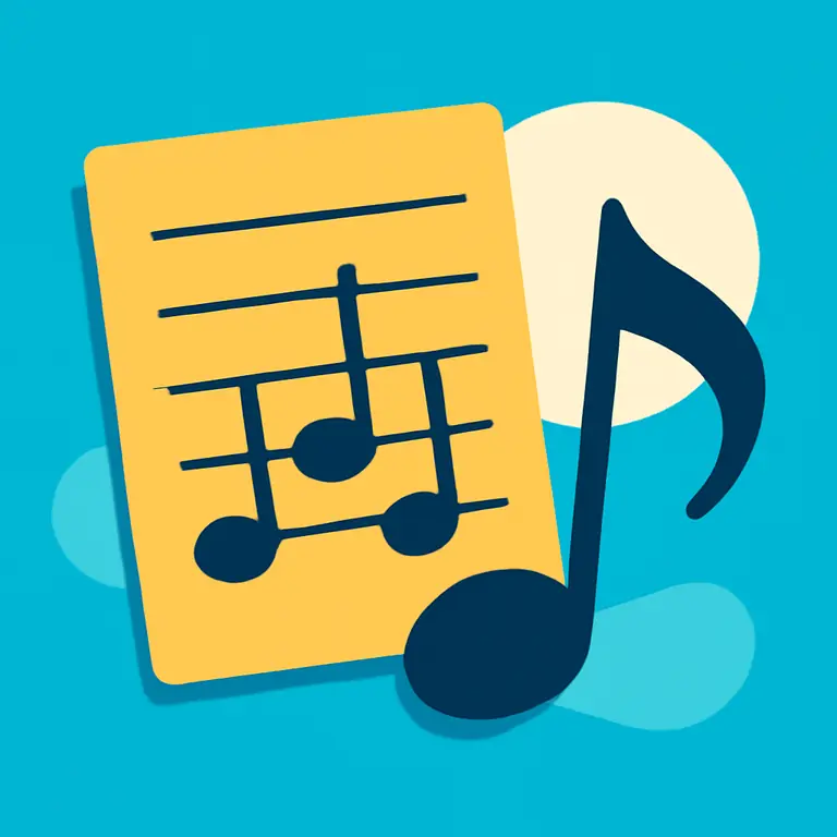 Notas y sonidos - portada del puzzle