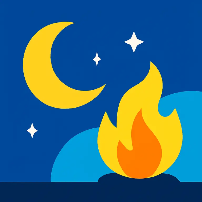 Noche y Fuego - portada del puzzle