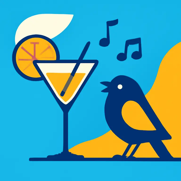 Cóctel y canto - portada del puzzle