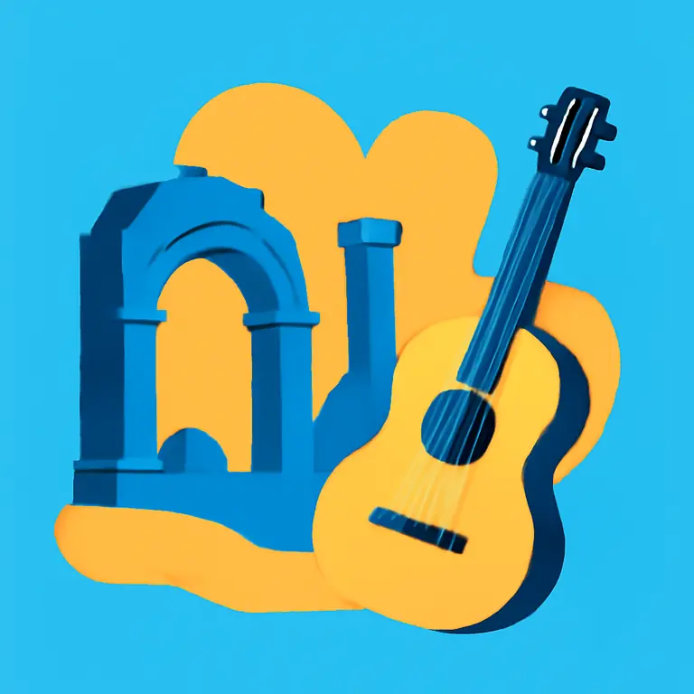 Ruinas y música - portada del puzzle