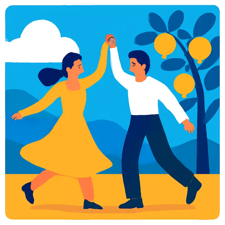 Baile en Huerta - portada del puzzle