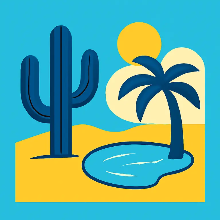 Oeste y Oasis - portada del puzzle