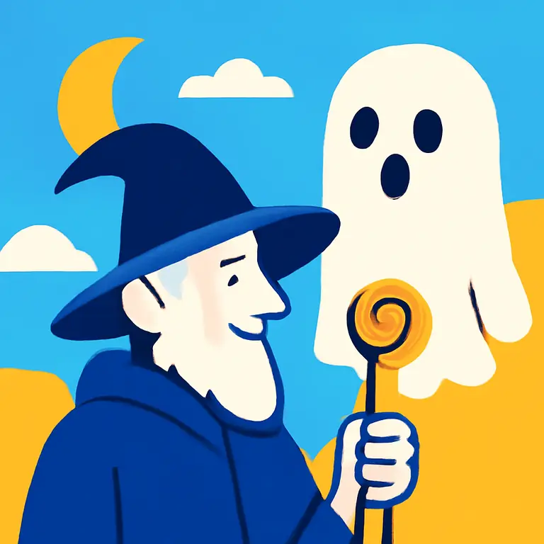 Brujo y Espectro - portada del puzzle