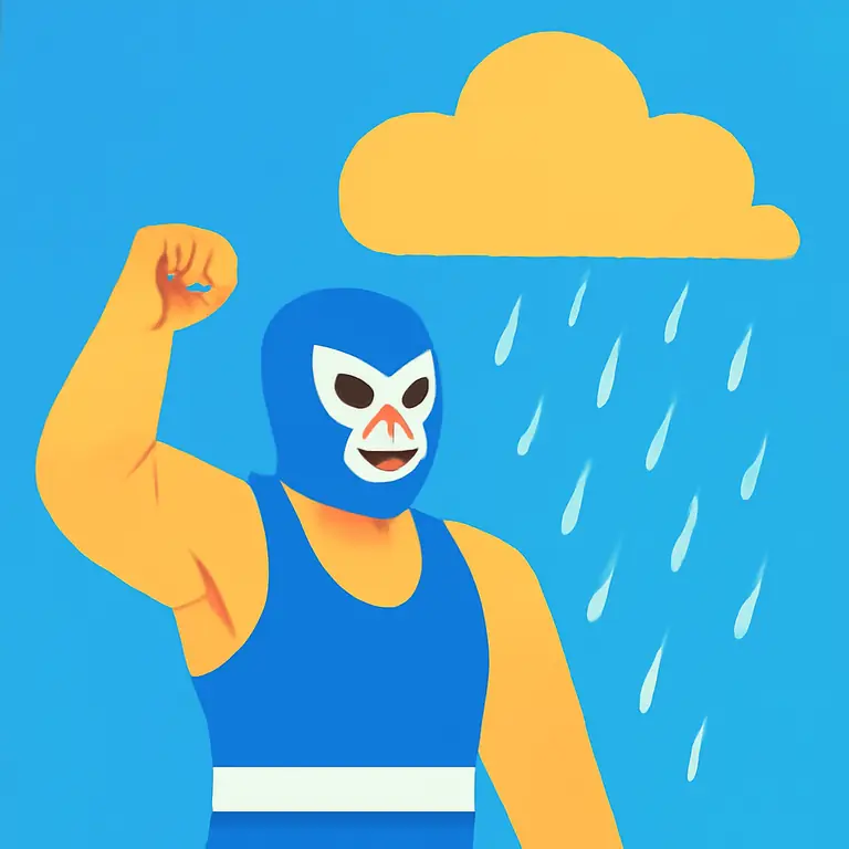 Lucha y Lluvia - portada del puzzle