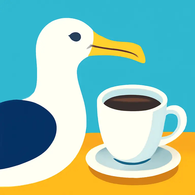 Albatros y Café - portada del puzzle