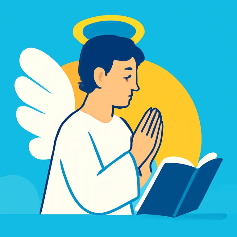 Ángel y Oración - portada del puzzle