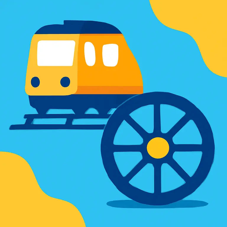 Rieles y Ruedas - portada del puzzle