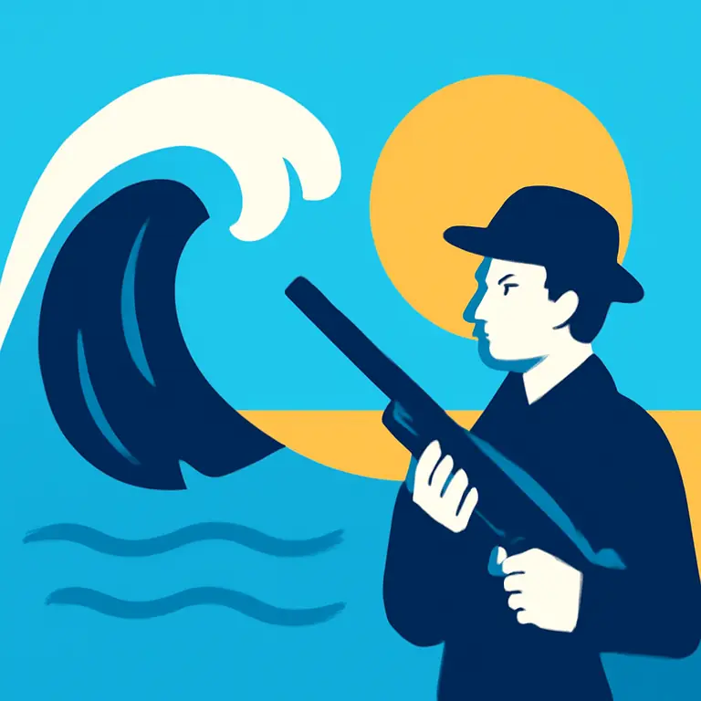 Oleaje y Caza - portada del puzzle