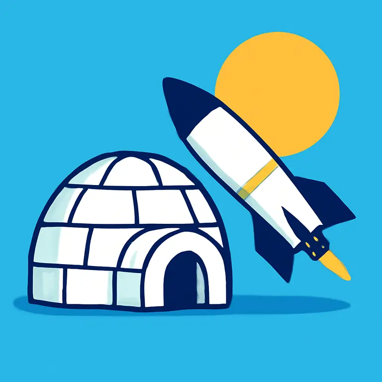 Entre Iglús y Misiles - portada del puzzle