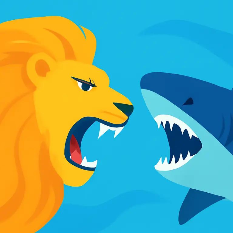 Furor y Tiburón - portada del puzzle