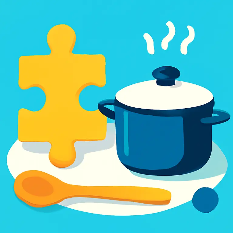 Cocina y juego - portada del puzzle